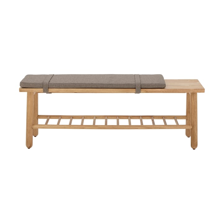 Linde bench with cushion, Grey Bloomingville