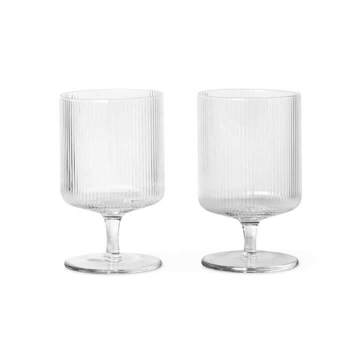 Ripple wine glass 2-pack, clear ferm LIVING