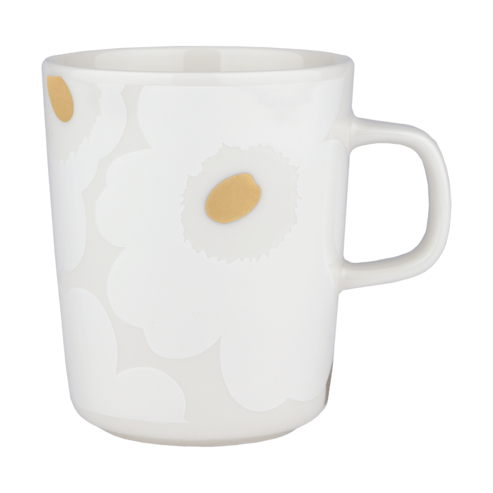 Unikko mug 25 cl, White-gold Marimekko