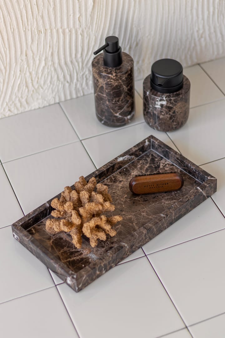 Marble decorative tray 16x31 cm, Brown Mette Ditmer