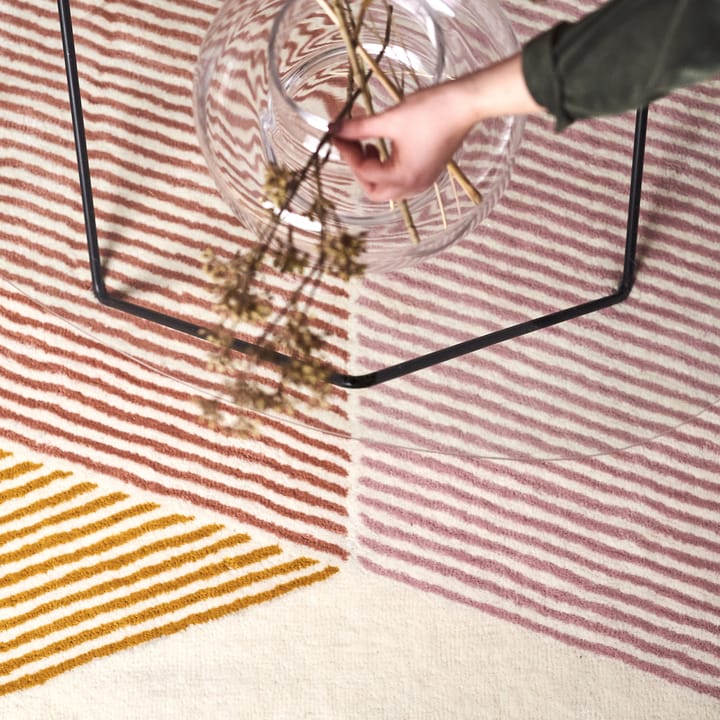 Rectangles wool rug pink, 200x300 cm NJRD