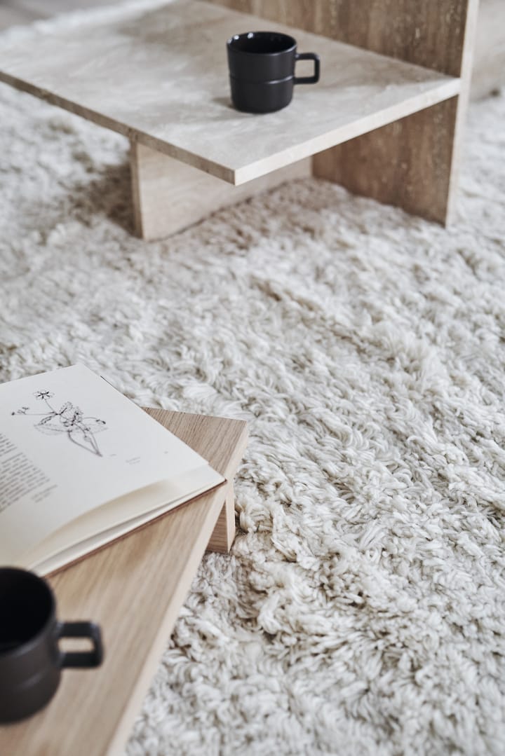 Cozy wool carpet natural white, 200x300 cm Scandi Living