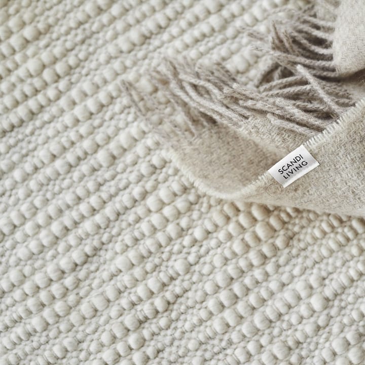 Pebble wool carpet white, 200x300 cm Scandi Living