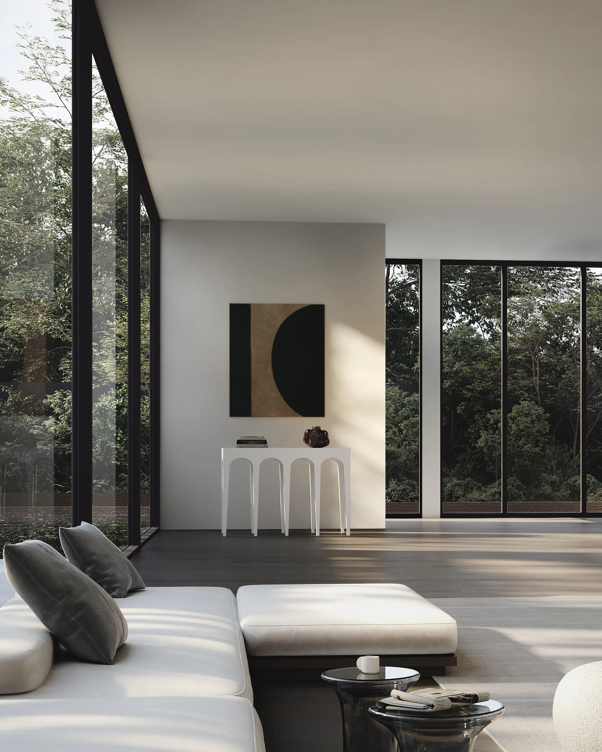 Bow Console big side table 114x82 cm, Birch 101 Copenhagen