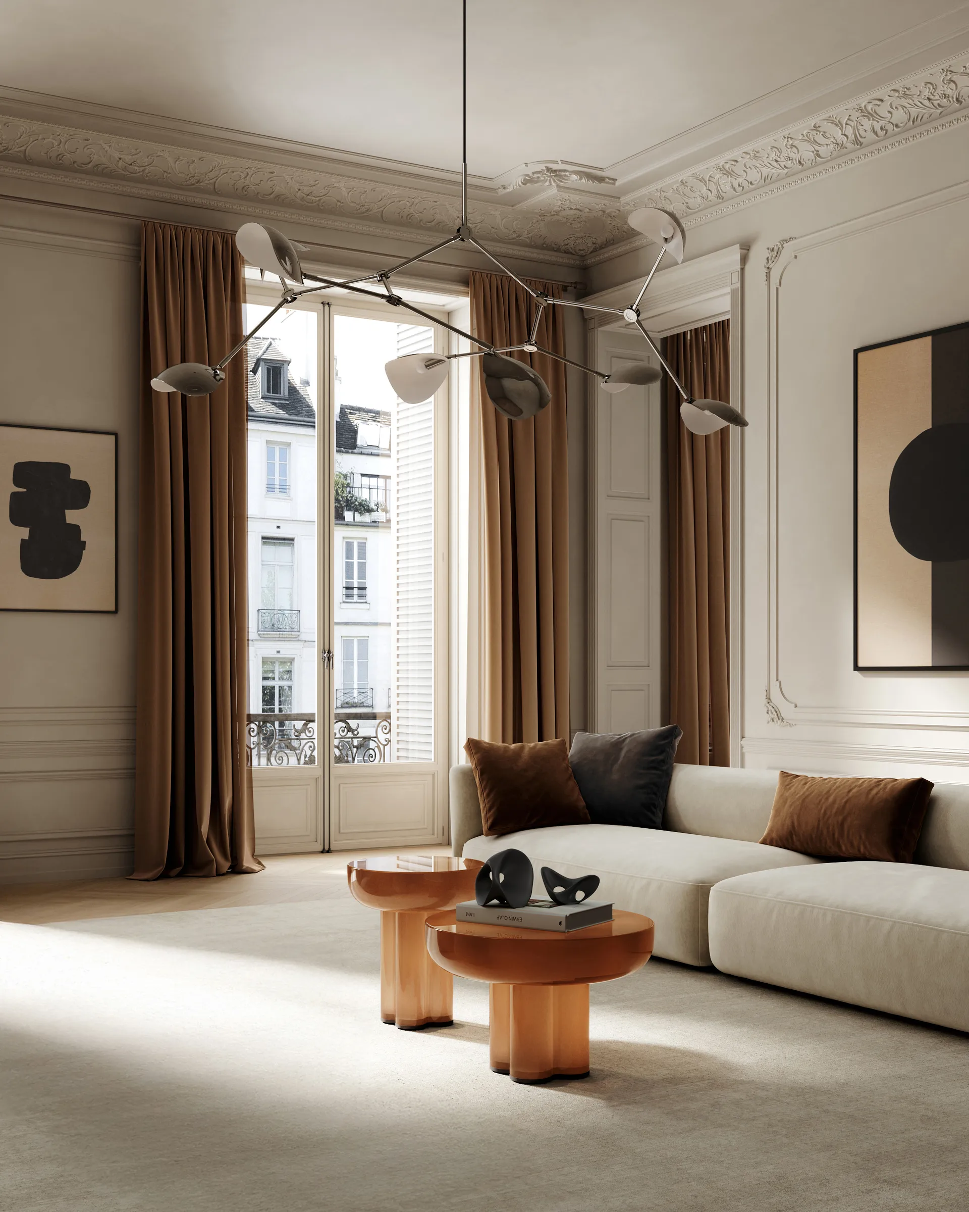 Crown side table tall Ø45 cm, Caramel 101 Copenhagen