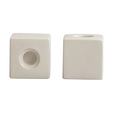 Cube candle holder 2-pack - High Glaze Birch - 101 Copenhagen