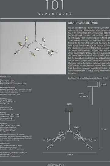 Drop Chandelier chandelier mini - Chrome - 101 Copenhagen