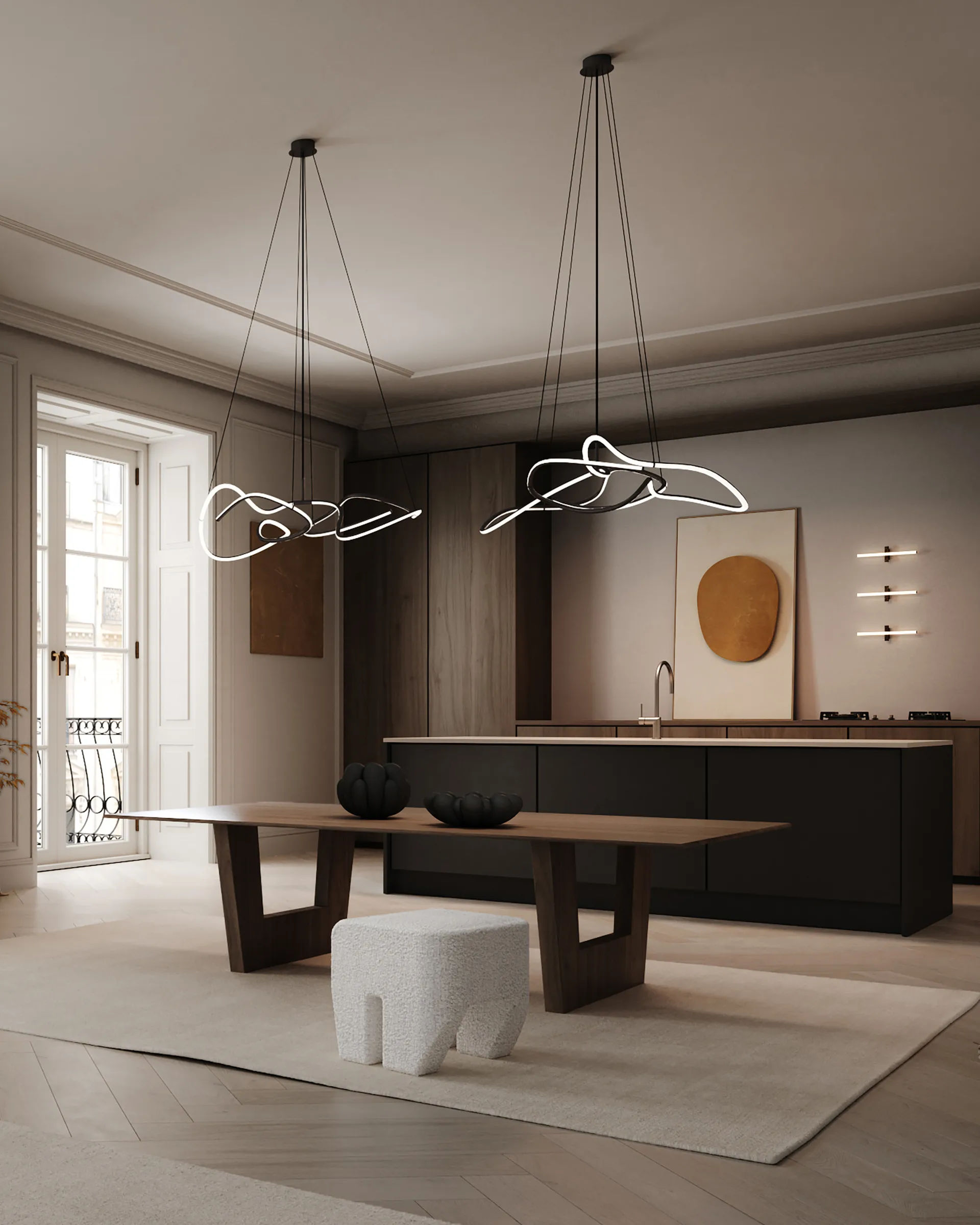 Ghost Chandelier mini ceiling lamp, Burned black 101 Copenhagen