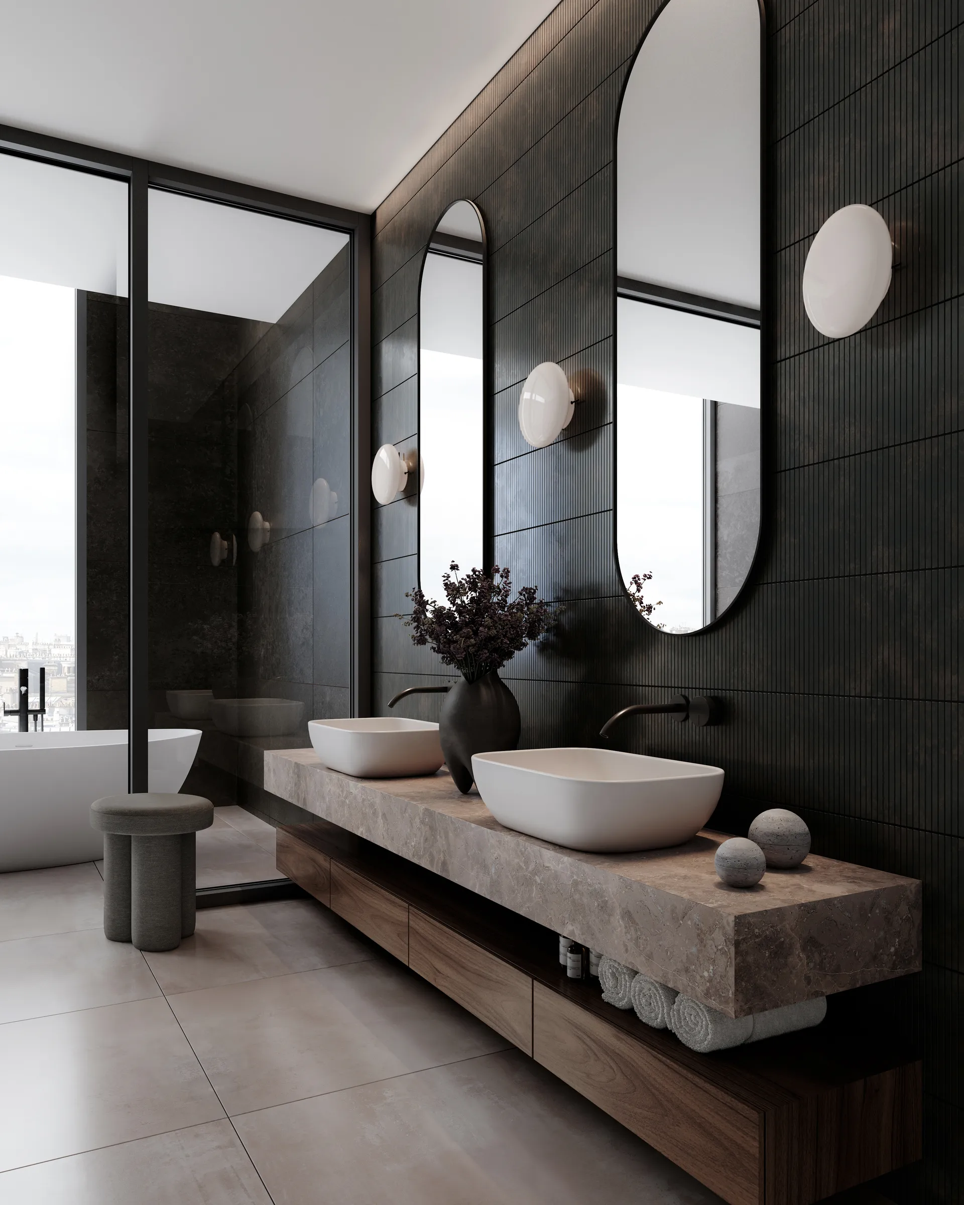 Hikari wall lamp, Opal White, Ø24 cm 101 Copenhagen