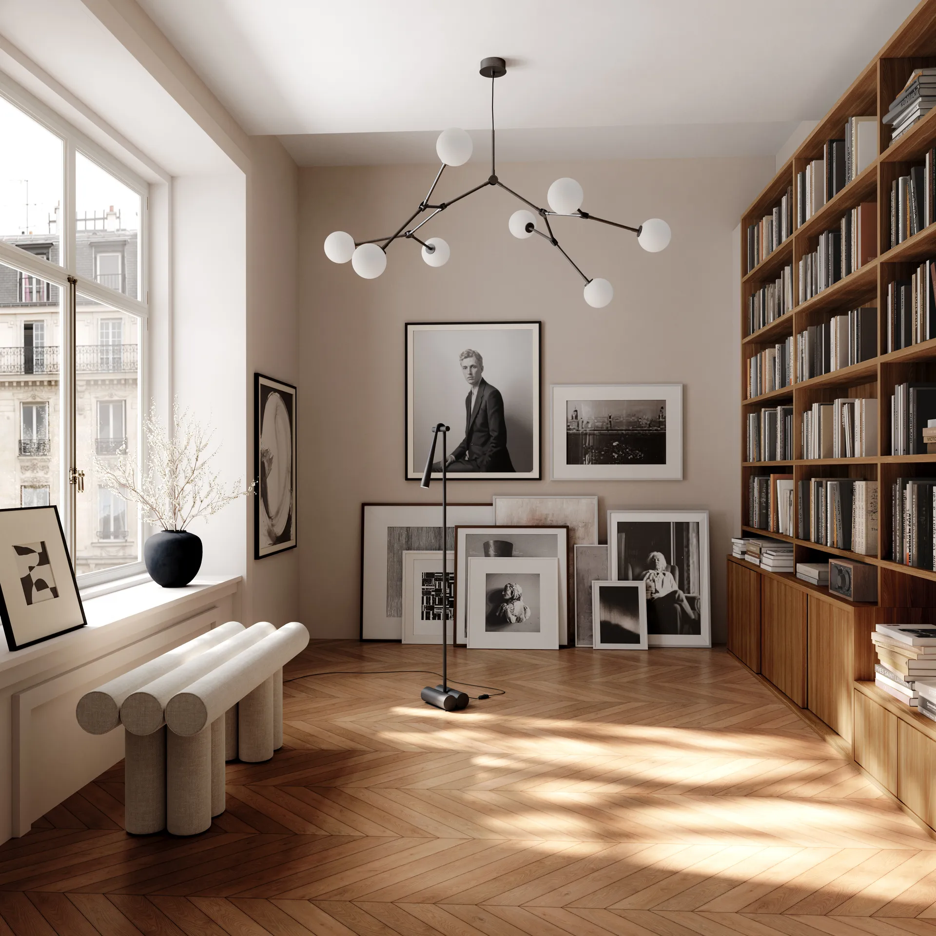 Snake floor lamp, Burned Black 101 Copenhagen