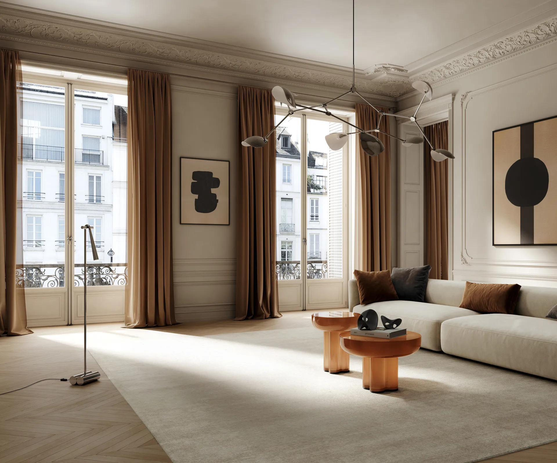 Snake floor lamp, Chrome 101 Copenhagen