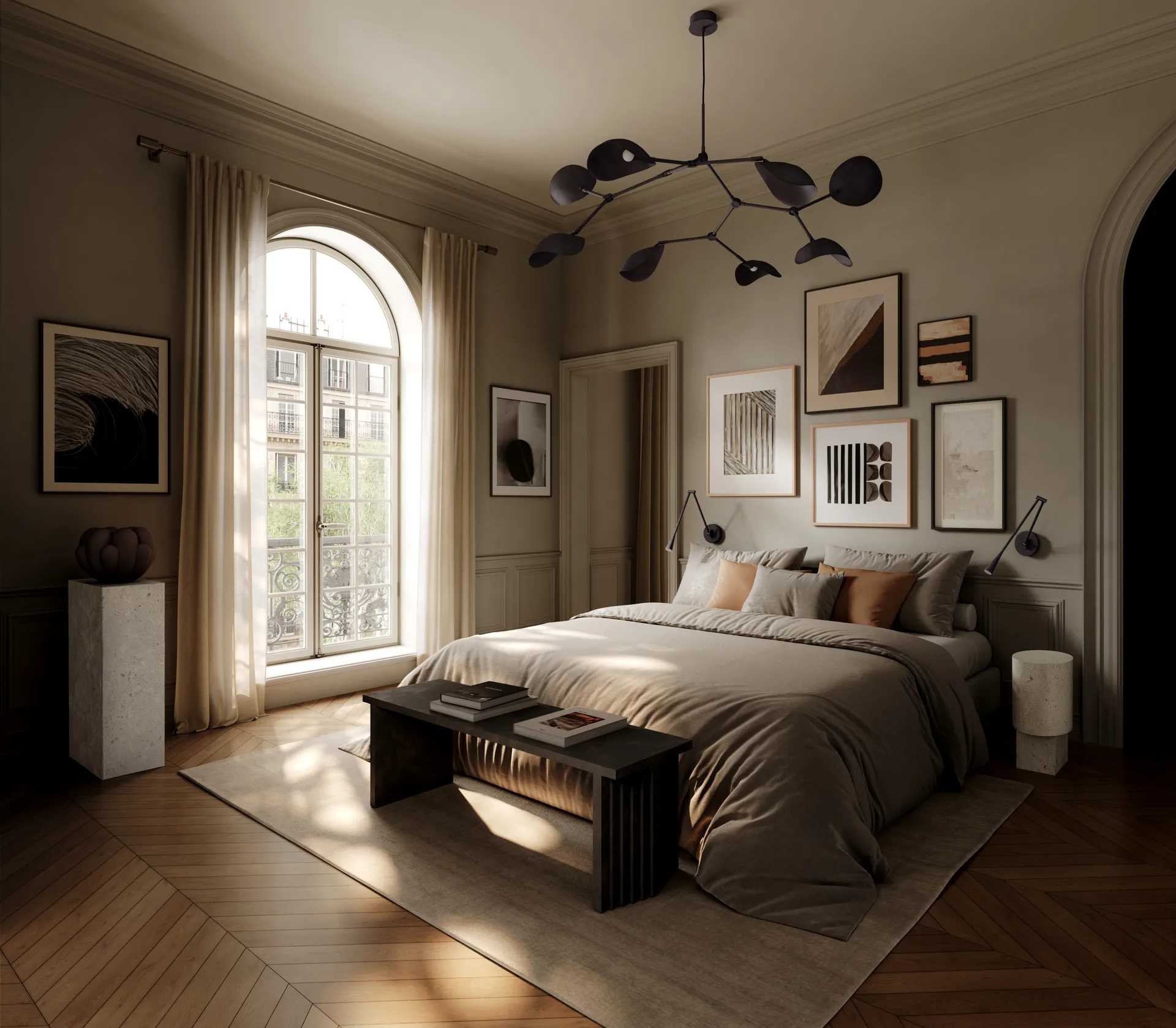 Snake wall lamp, Burned Black 101 Copenhagen