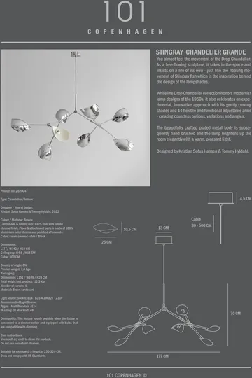 Stingray chandelier grande - Chrome - 101 Copenhagen