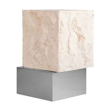 Temple side table tall 50x33 cm - Chrome-limestone - 101 Copenhagen