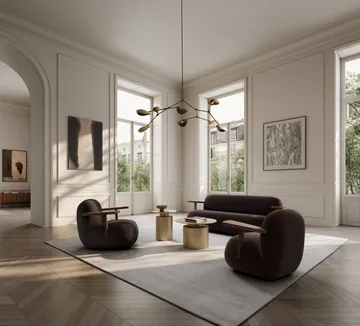 Toe chair armchair with armrests - Classic brown oak-dark brown - 101 Copenhagen