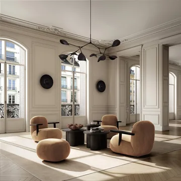 Toe chair armchair with armrests - Coffee black oak-desert - 101 Copenhagen