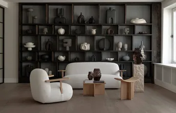 Toe chair armchair with armrests - Natural oak-off white - 101 Copenhagen