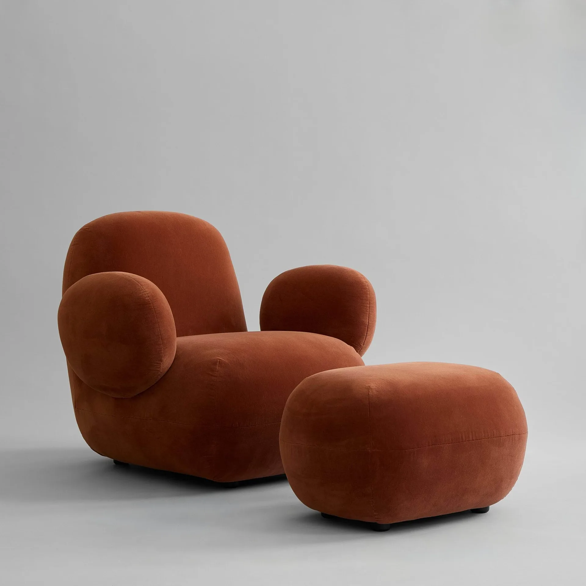 Toe Chair Flat armchair 92x75 cm, Rust 101 Copenhagen