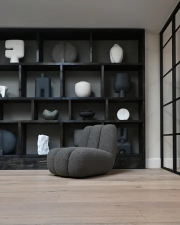 Toe lounge chair bouclé - Deep taupe - 101 Copenhagen