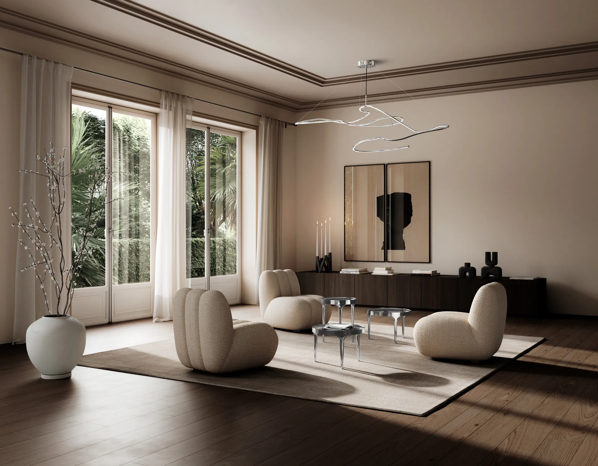 Toe lounge chair bouclé, Smoked sand 101 Copenhagen