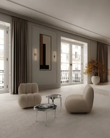 Toe lounge chair bouclé - Smoked sand - 101 Copenhagen