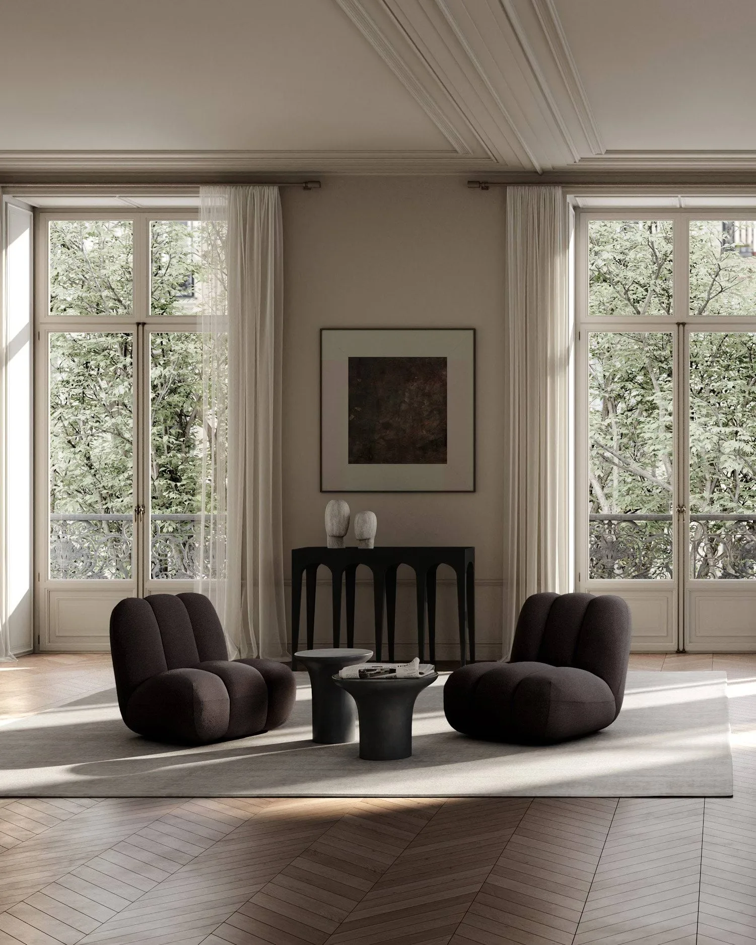Toe lounge chair, Dark brown 101 Copenhagen