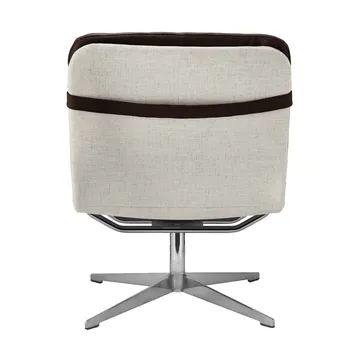 Loholm armchair with swivel function - Dark brown leather-Bern Beige 0341 - 1898