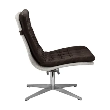 Loholm armchair with swivel function - Dark brown leather-Bern Beige 0341 - 1898
