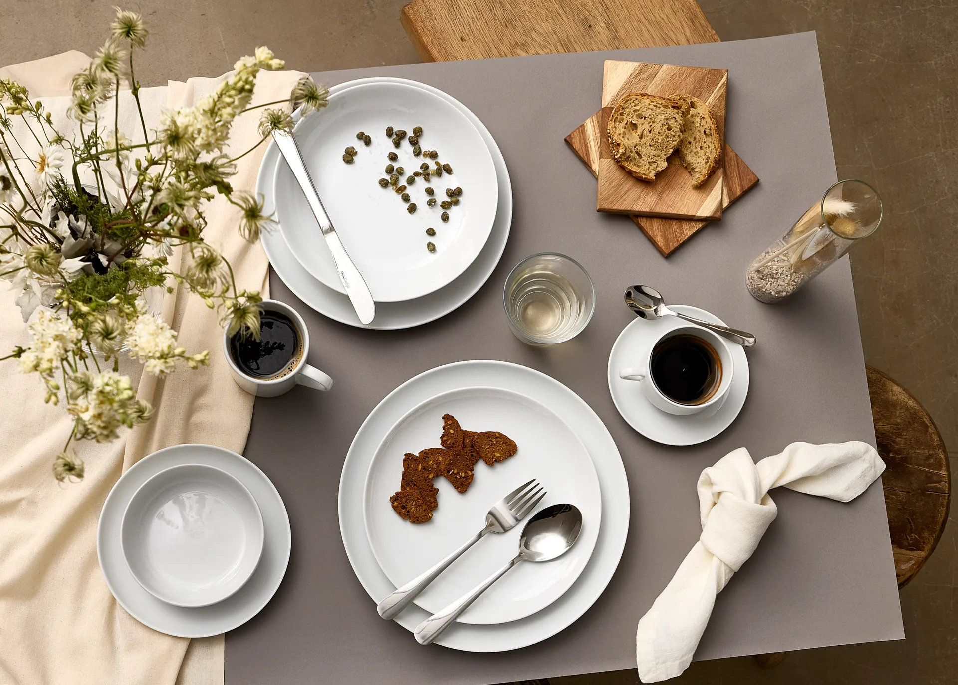 Atelier matte plate Ø25 cm 4-pack
, Superwhite Aida