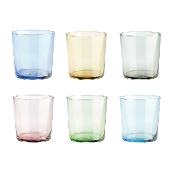 Café drinking glass multi, 6-pack Aida