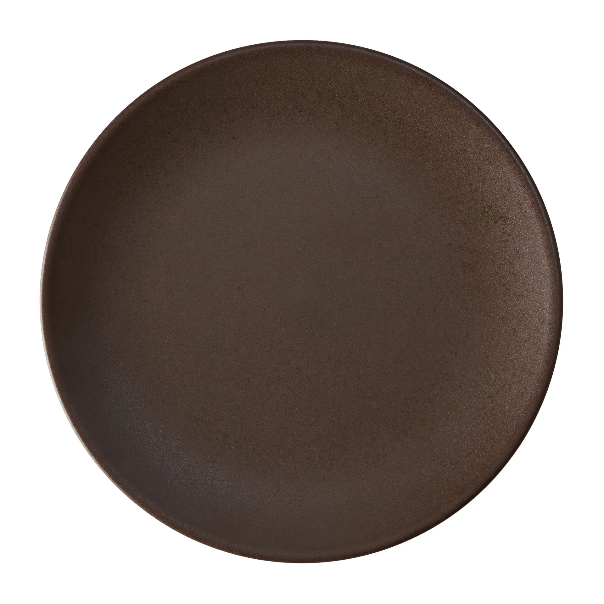 Ceramic Workshop plate Ø26 cm, Chestnut-matte brown Aida