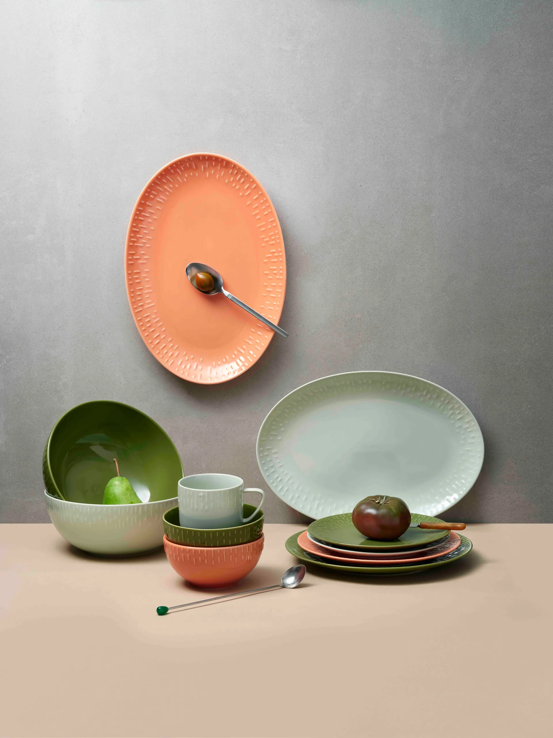 Confetti pasta plate, Apricot, Ø23 cm Aida
