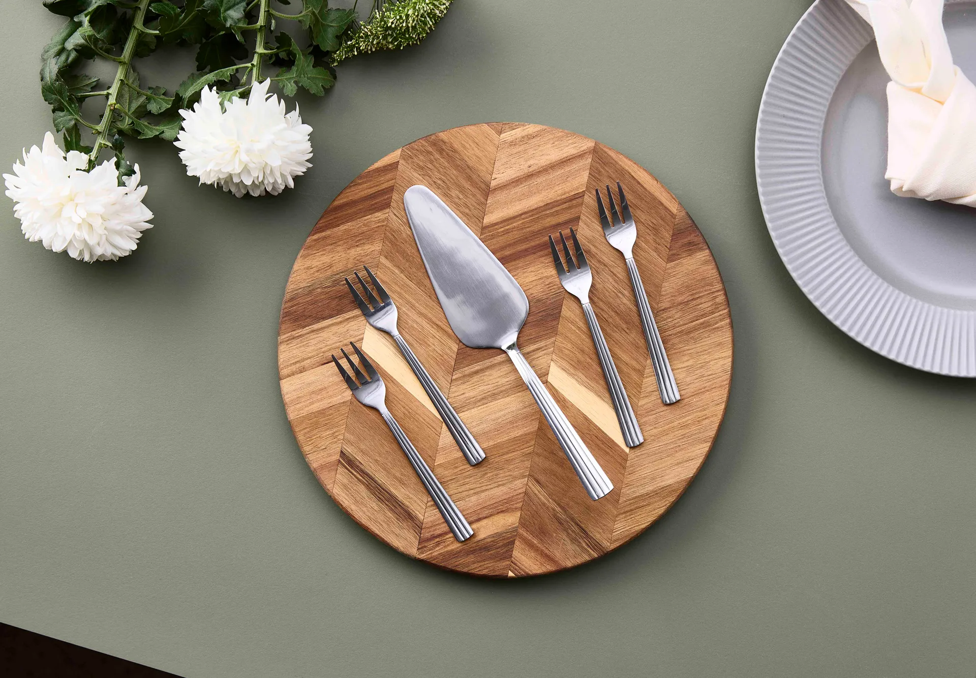 Groovy cake utensils set 5 pieces, Stainless steel Aida