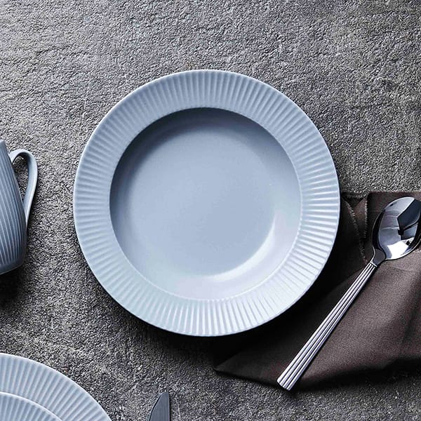 Groovy deep plate Ø 23 cm, Grey Aida
