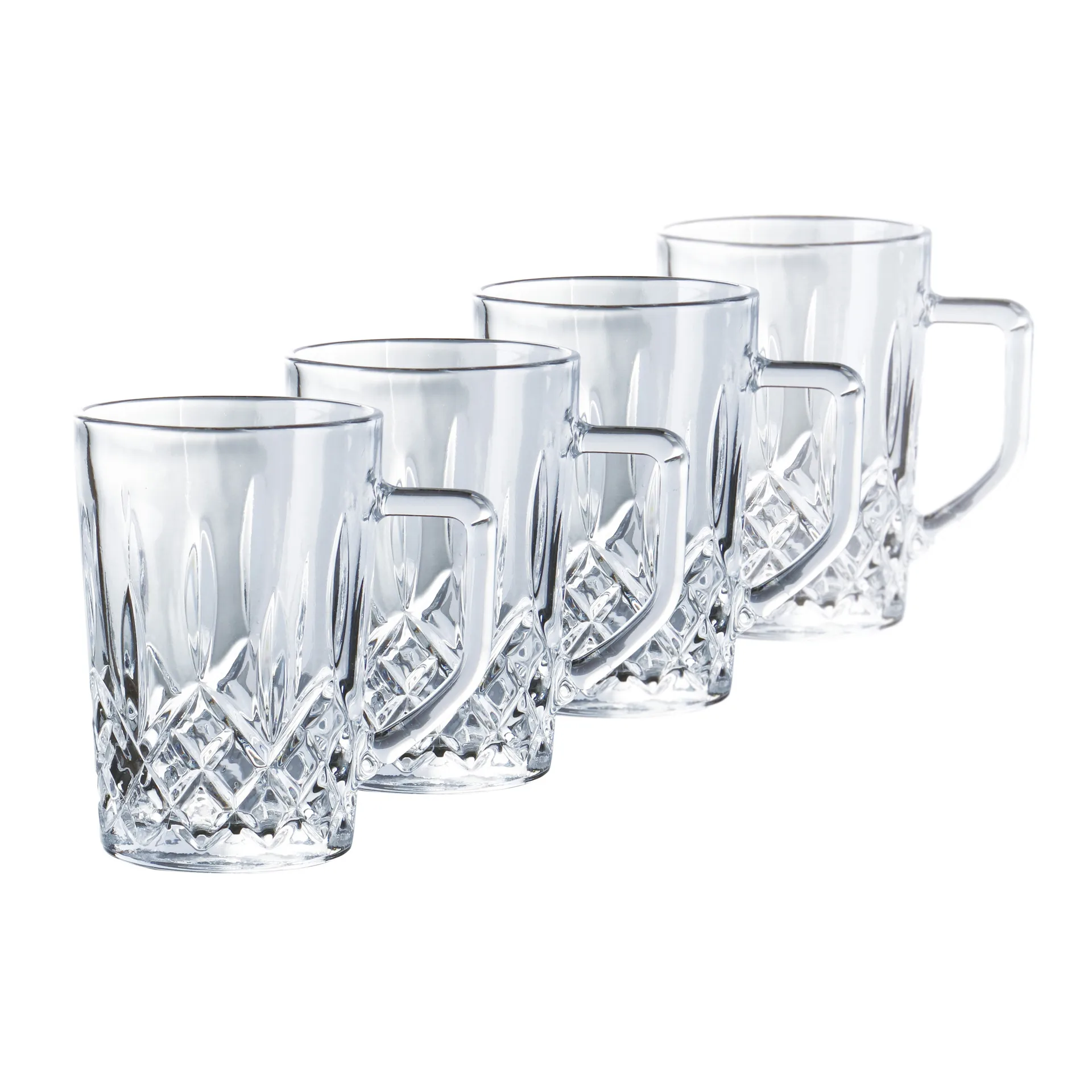 Harvey coffee glass with handle 27,5 cl 4-pack, Clear Aida