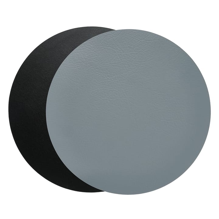 Quadro placemat Ø38 cm 1 pcs - Black-grey - Aida