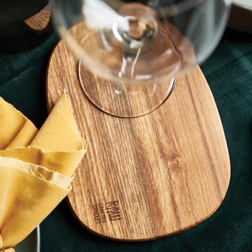 Raw butter dish 14x19 cm 2-pack teak - brown - Aida
