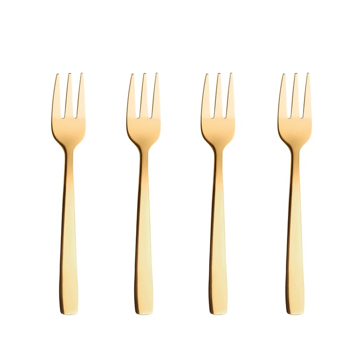 Raw cake fork 4 pieces - gold - Aida