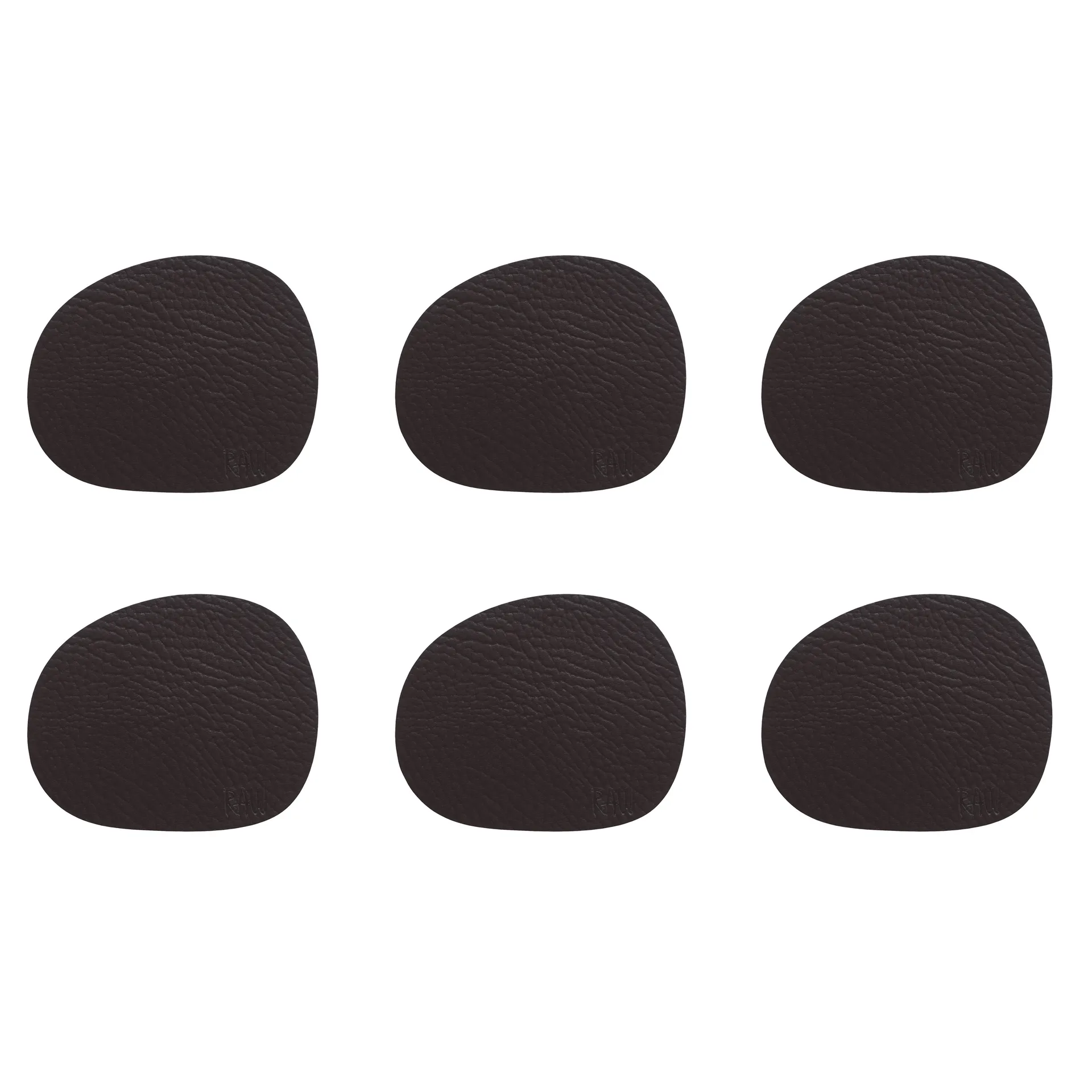 Raw coaster leather 6-pack, brown buffalo (brown) Aida