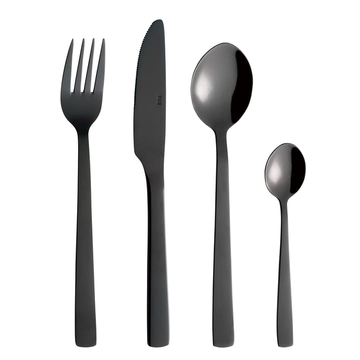 Raw cutlery 24 pieces, Black Aida