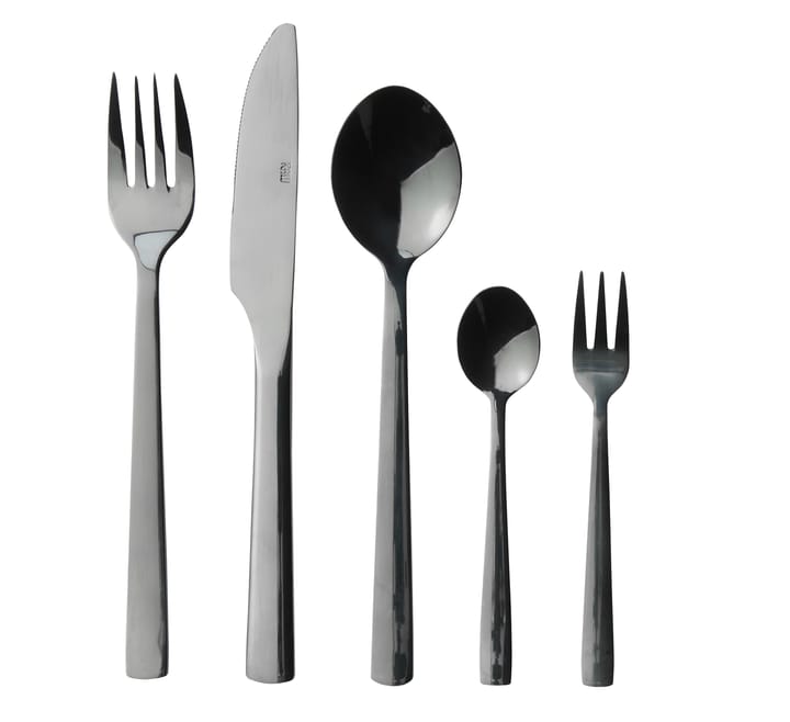 Raw cutlery 60 pieces, Black Aida