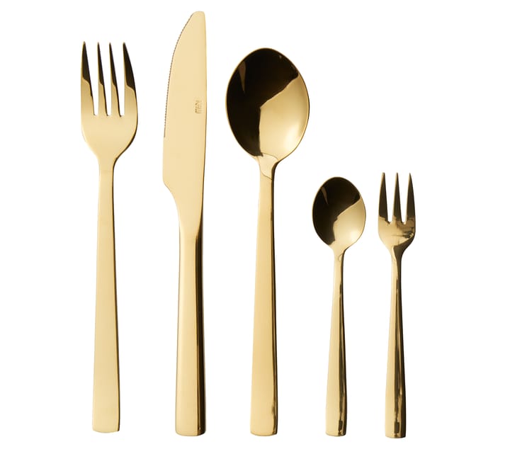 Raw cutlery 60 pieces, Gold Aida
