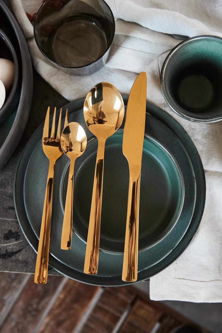 Raw cutlery 60 pieces, Gold Aida