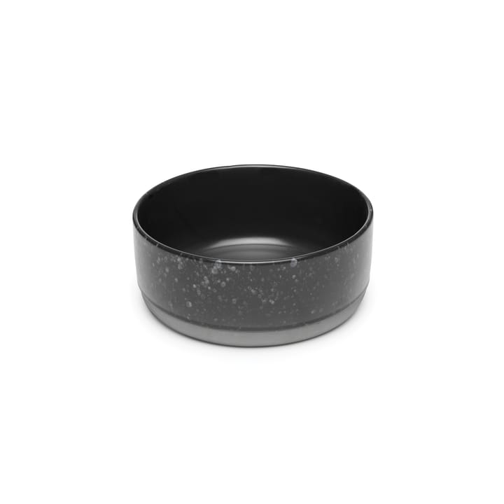 Raw deep bowl stoneware - Black with dots - Aida