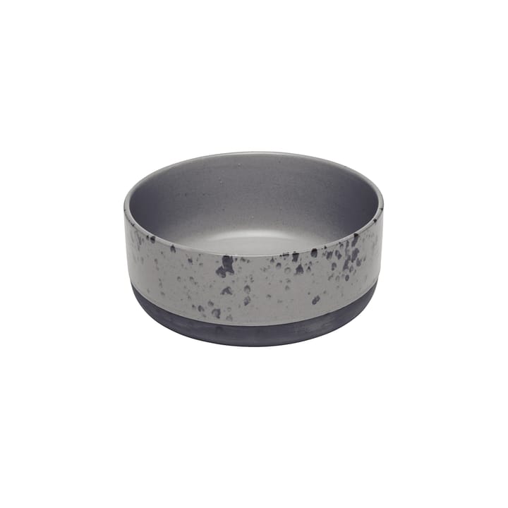 Raw deep bowl stoneware - Grey with dots - Aida