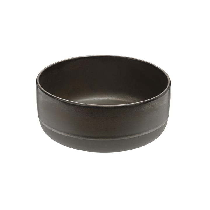 Raw deep bowl stoneware - Metallic brown - Aida