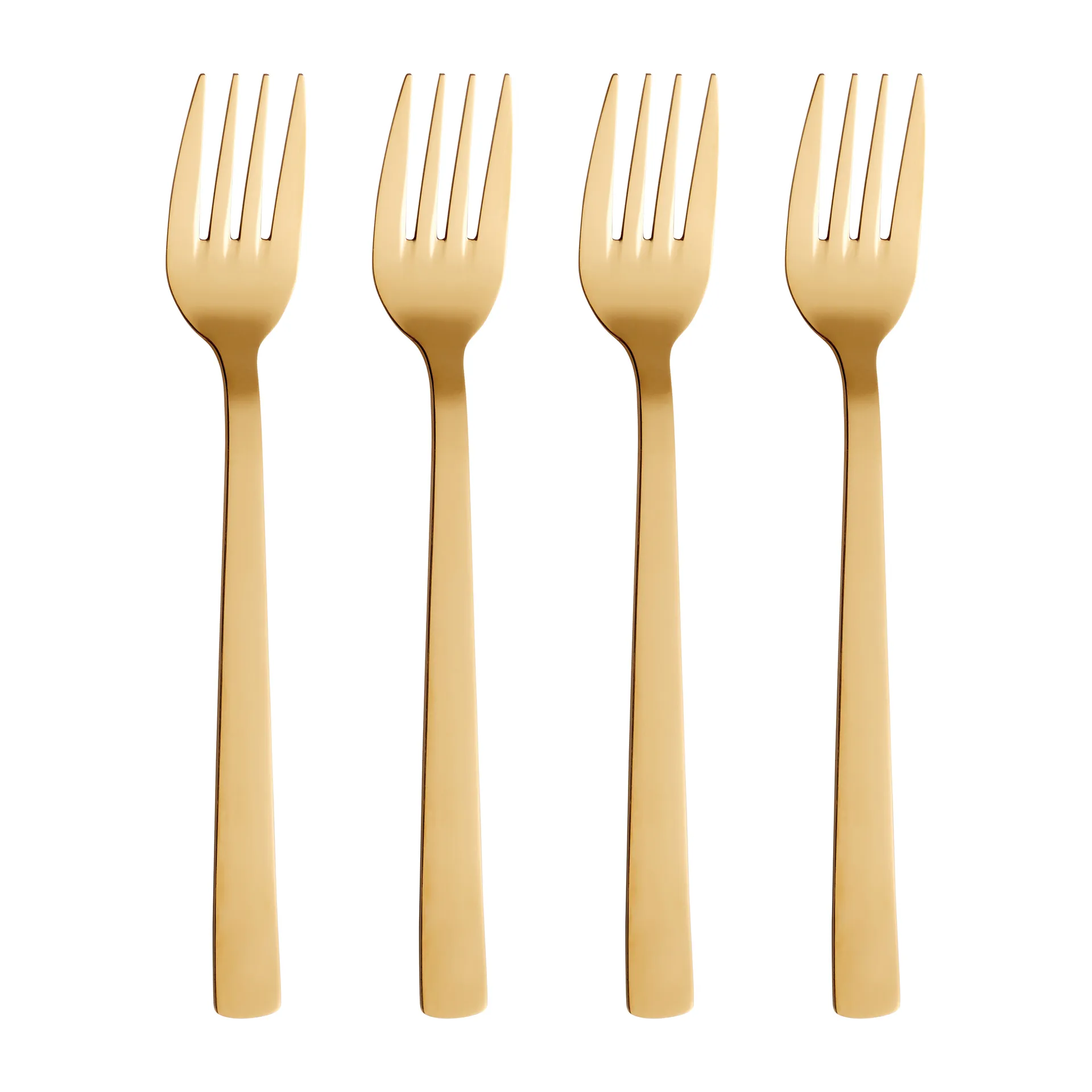 Raw dinner fork 4-pack, Gold Aida