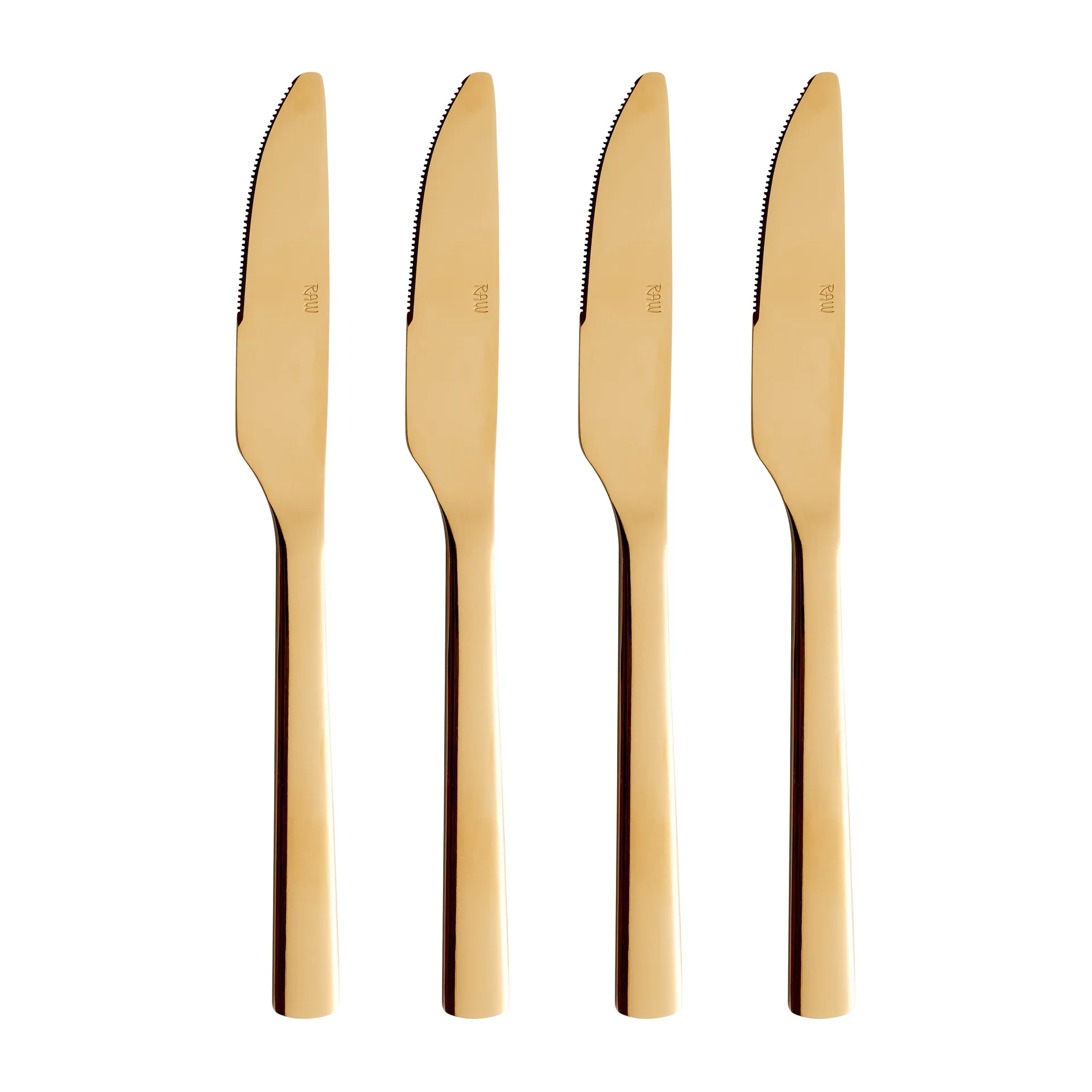 Raw dinner knife 4-pack, Gold Aida