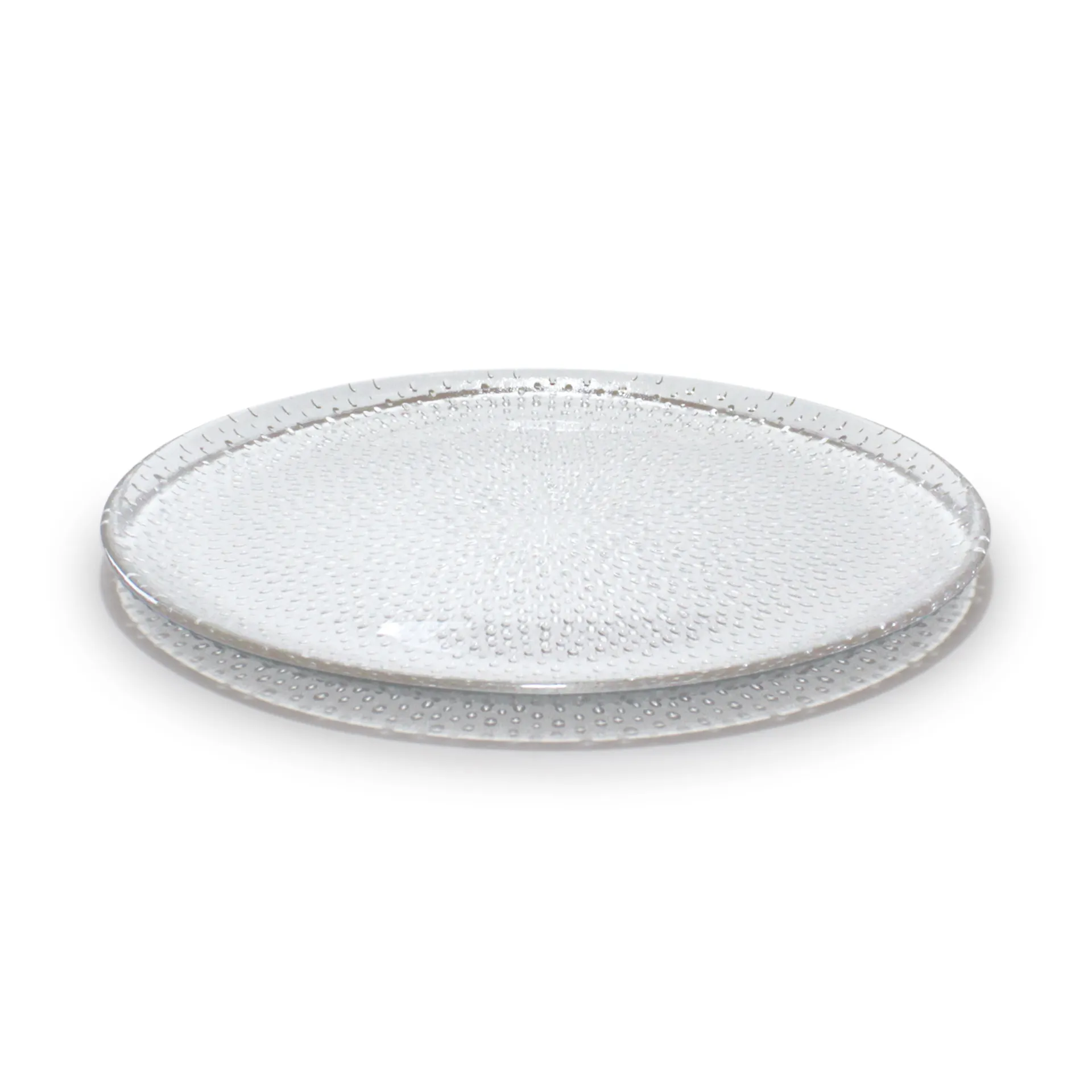 Raw glass plate Ø22.5 cm, Clear Aida