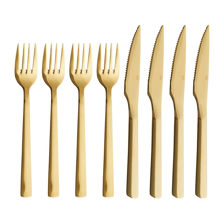 Raw grill cutlery 8 pieces, Gold Aida